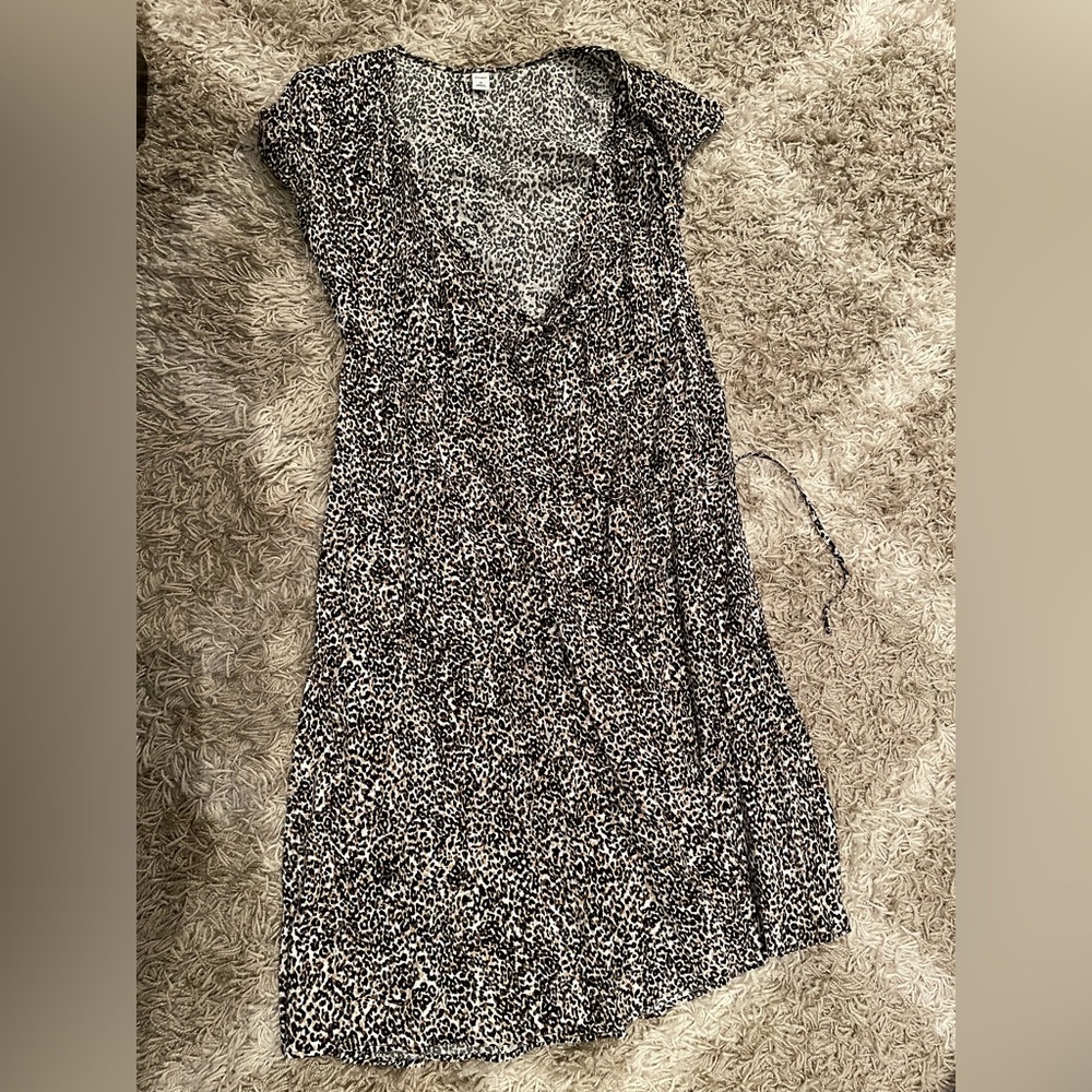 Leopard Print Wrap Dress